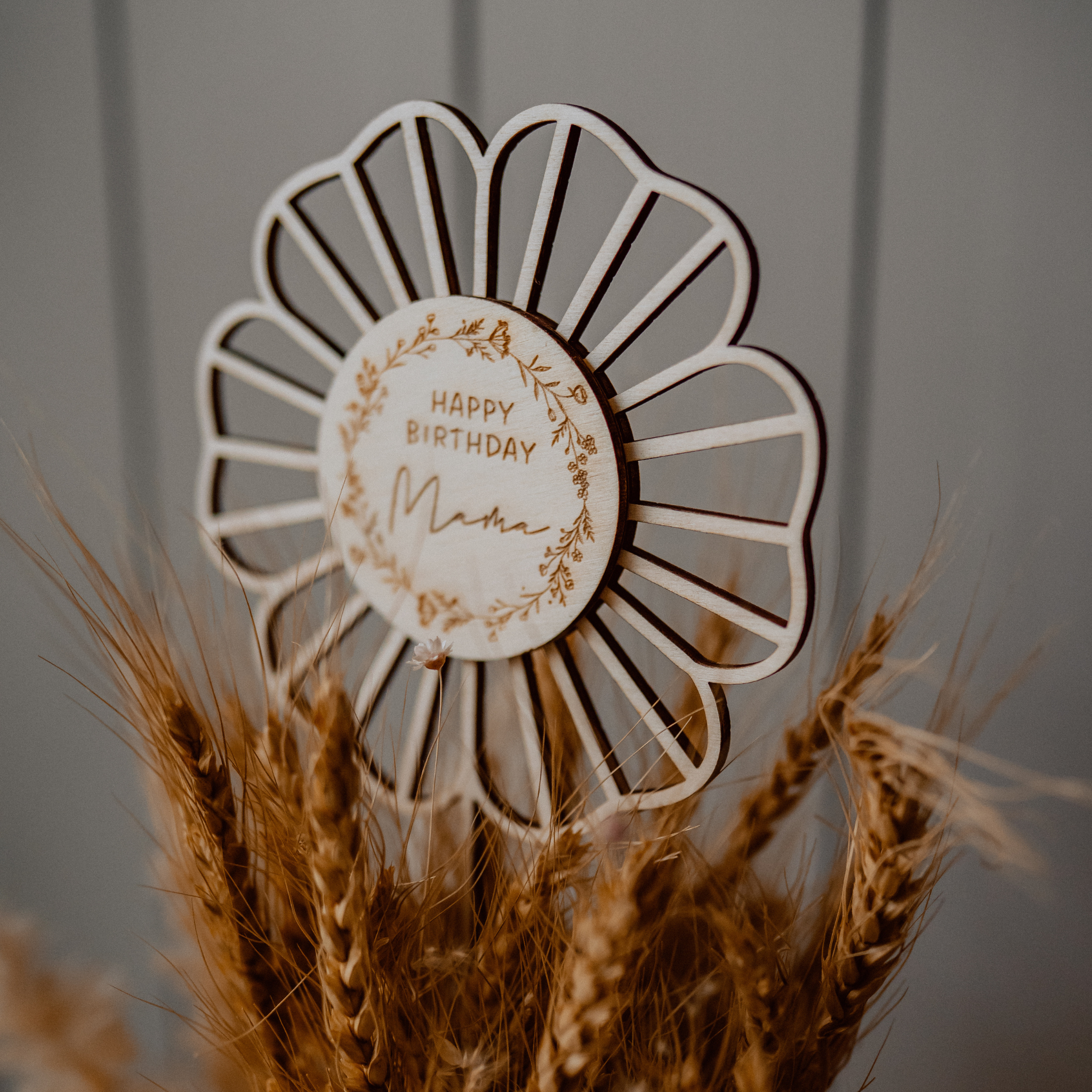 Geburtstagsblume, die nicht verwelkt - langlebiger Blumenschmuck / Cake Topper