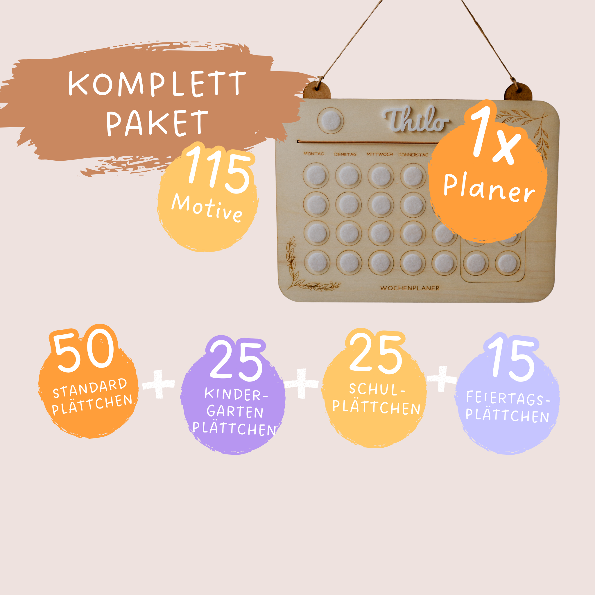 Wochenplaner für Kindergarten- & Schulkinder