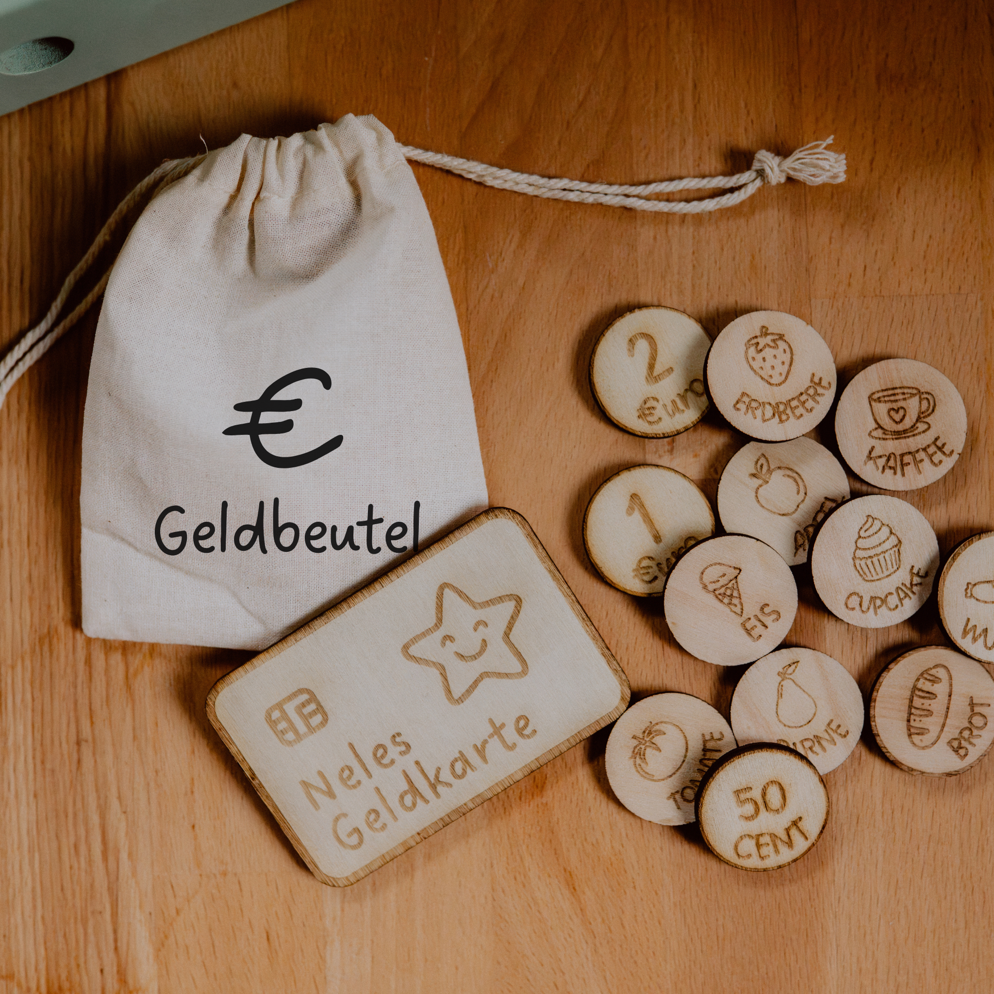 Geldbeutel mit Spielgeld & Geldkarte