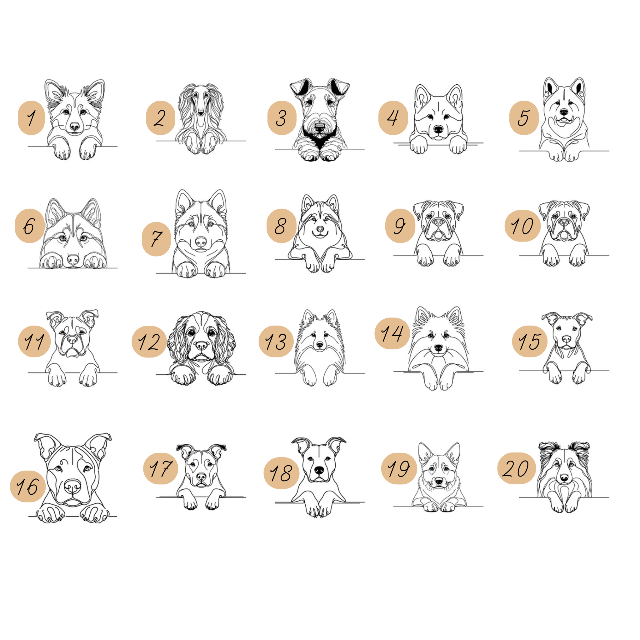 Personalisiertes Hundebild aus Holz im Acryl-Rahmen (oval)