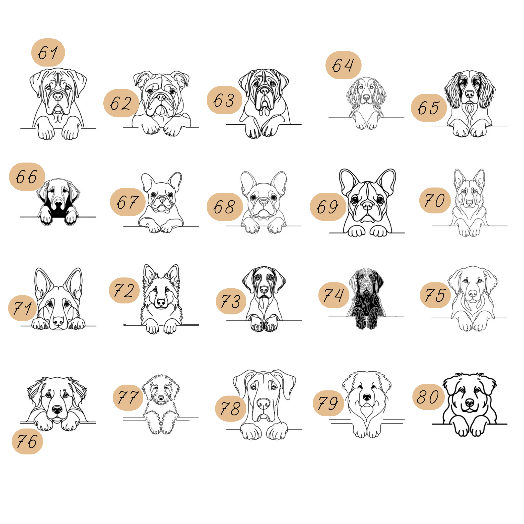 Personalisiertes Hundebild aus Holz im Acryl-Rahmen (rechteckig)