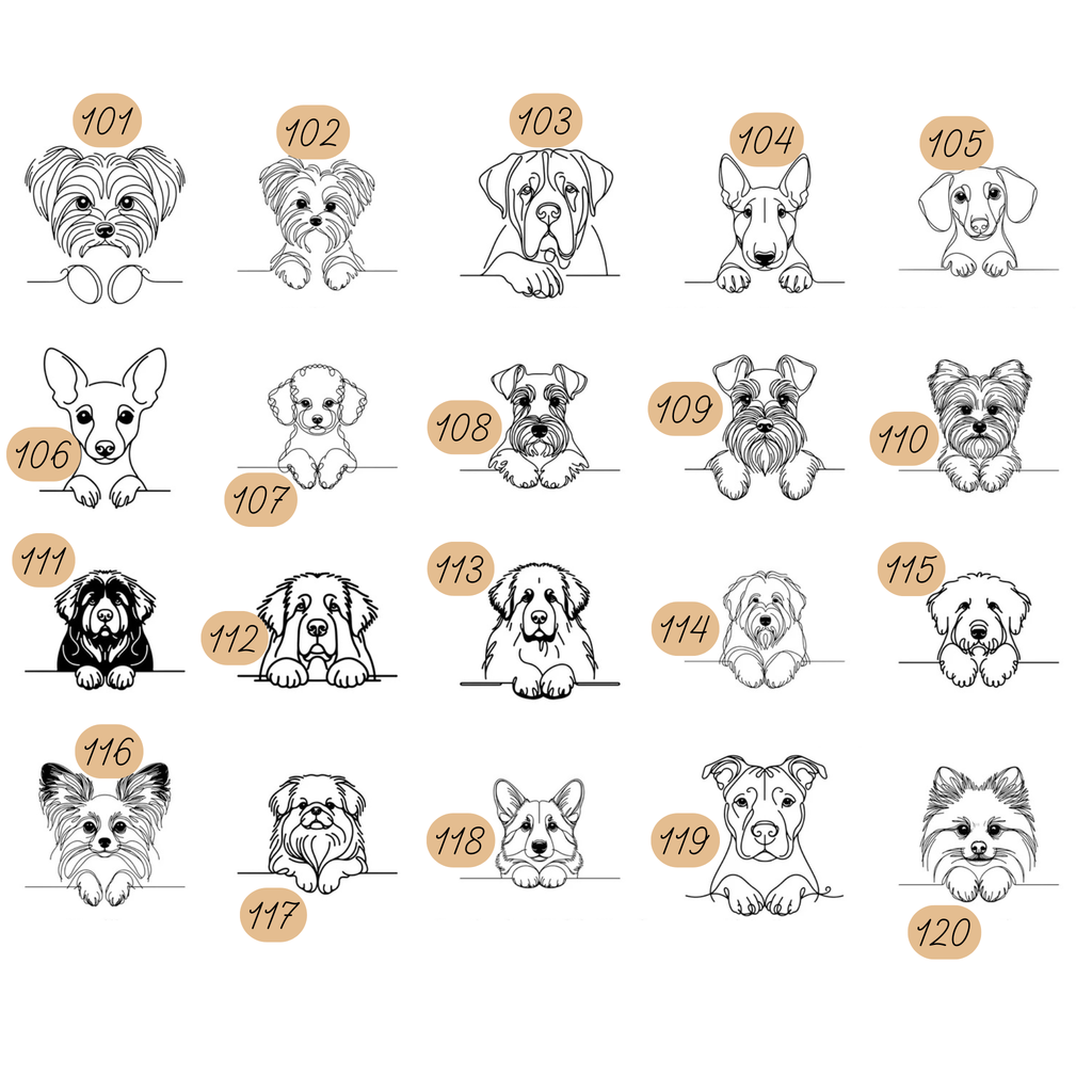 Personalisiertes Hundebild aus Holz im Acryl-Rahmen (rechteckig)