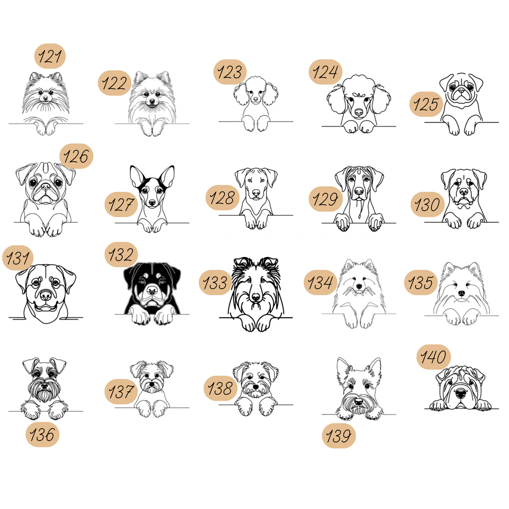 Personalisiertes Hundebild aus Holz im Acryl-Rahmen (rechteckig)