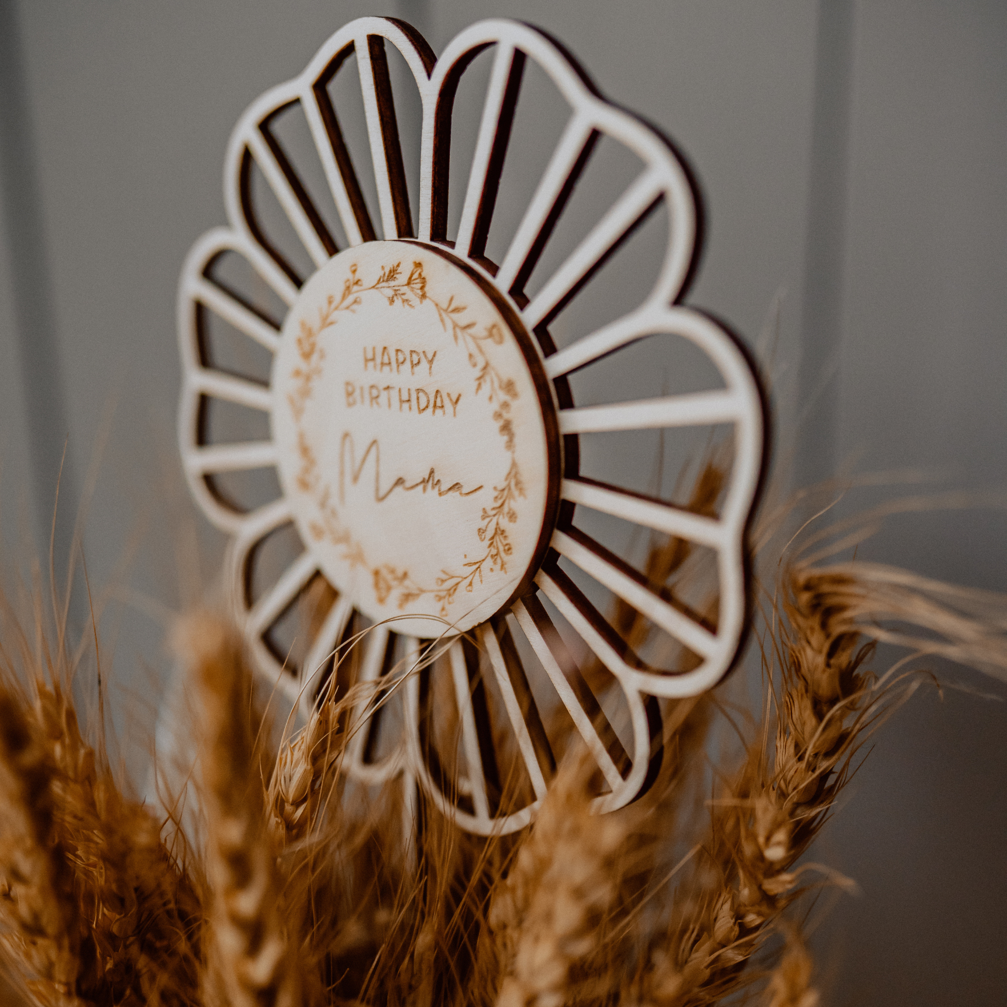 Geburtstagsblume, die nicht verwelkt - langlebiger Blumenschmuck / Cake Topper