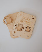 Geldgeschenk-Karte - "Kröten" aus Holz