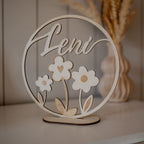 Personalisiertes Namensschild - Blumen