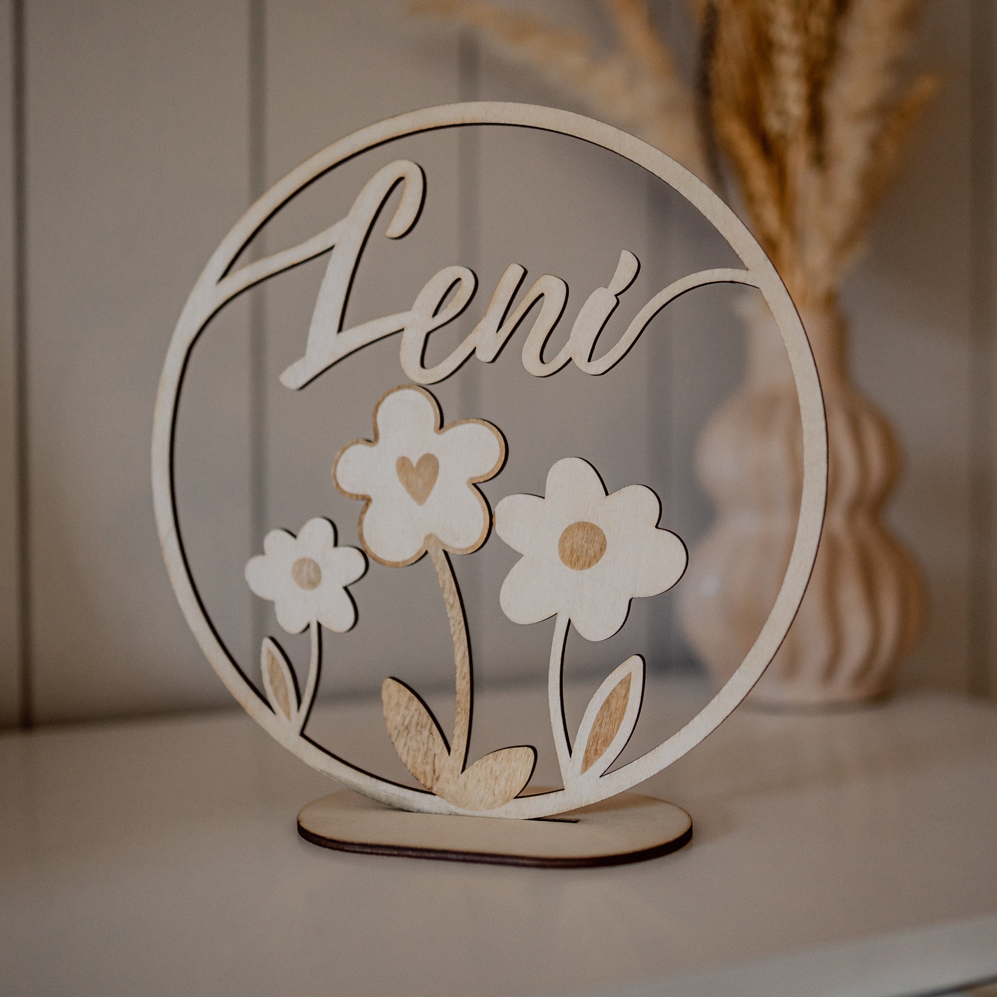 Personalisiertes Namensschild - Blumen