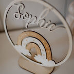 Personalisiertes Namensschild - Regenbogen