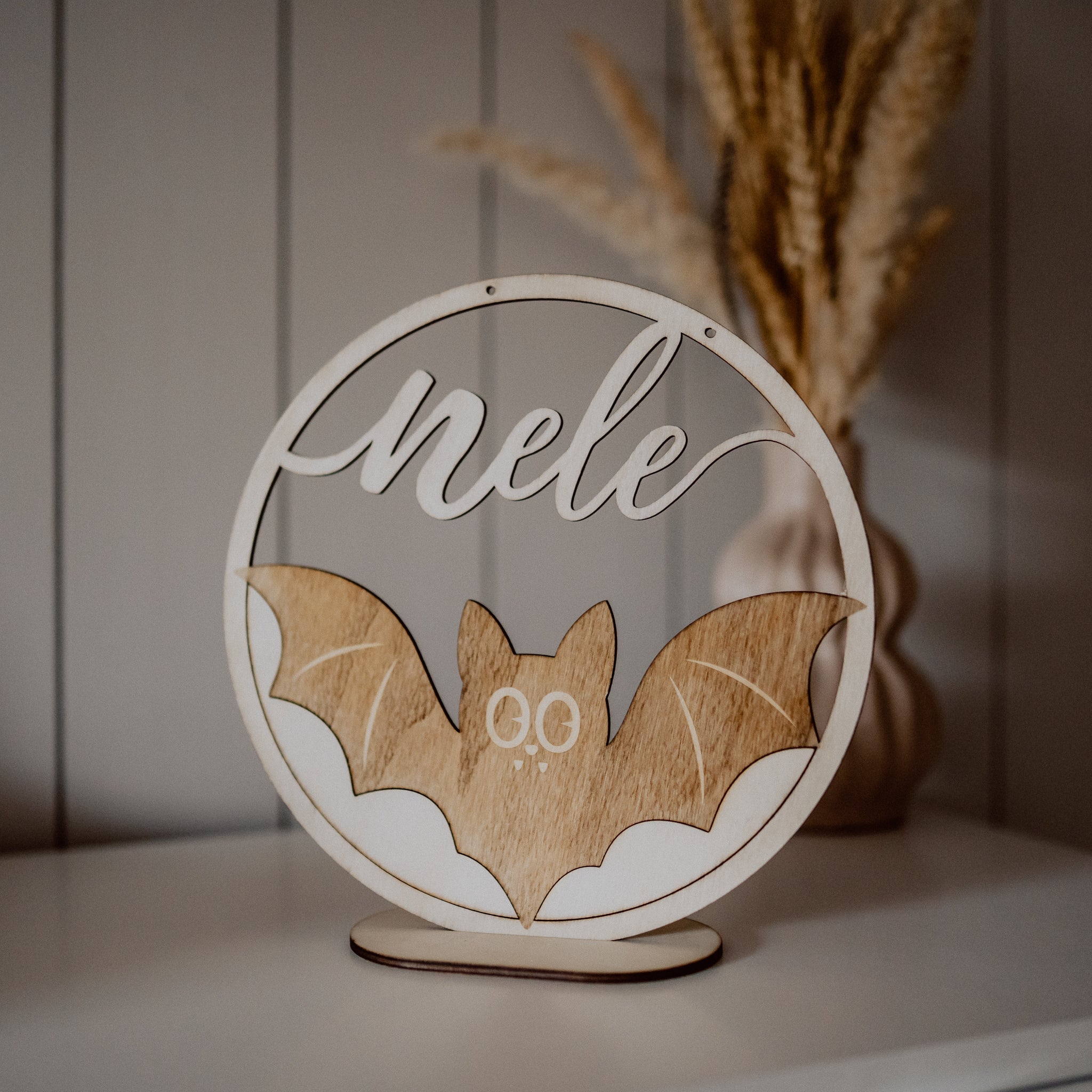 Personalisiertes Namensschild - Fledermaus