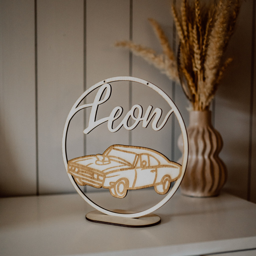 Personalisiertes Namensschild - Auto