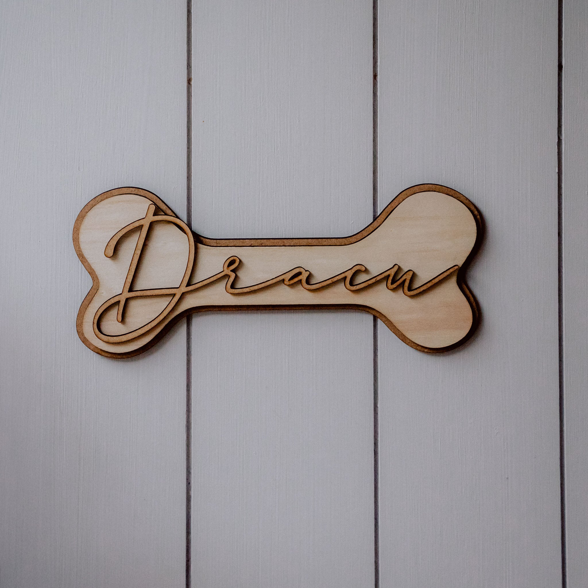 Hunde Namensschild - Knochen Classic