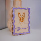 Personalisiertes Hundebild aus Holz im Acryl-Rahmen (rechteckig)