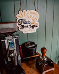 Personalisiertes Coffee Bar Schild aus Holz – Home Barista Geschenk | Fuck Bad Coffee