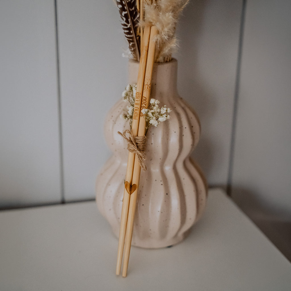 Sushi-Stäbchen aus Bambus - personalisiert