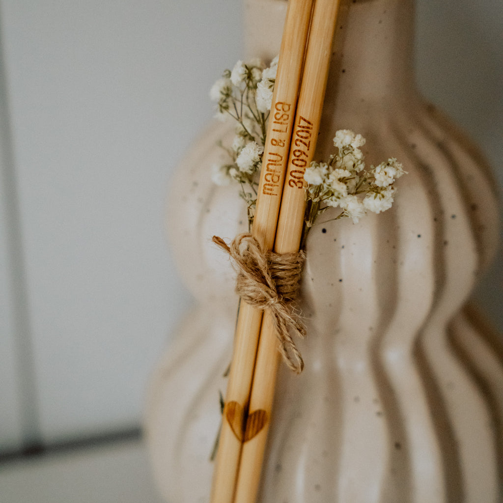 Sushi-Stäbchen aus Bambus - personalisiert