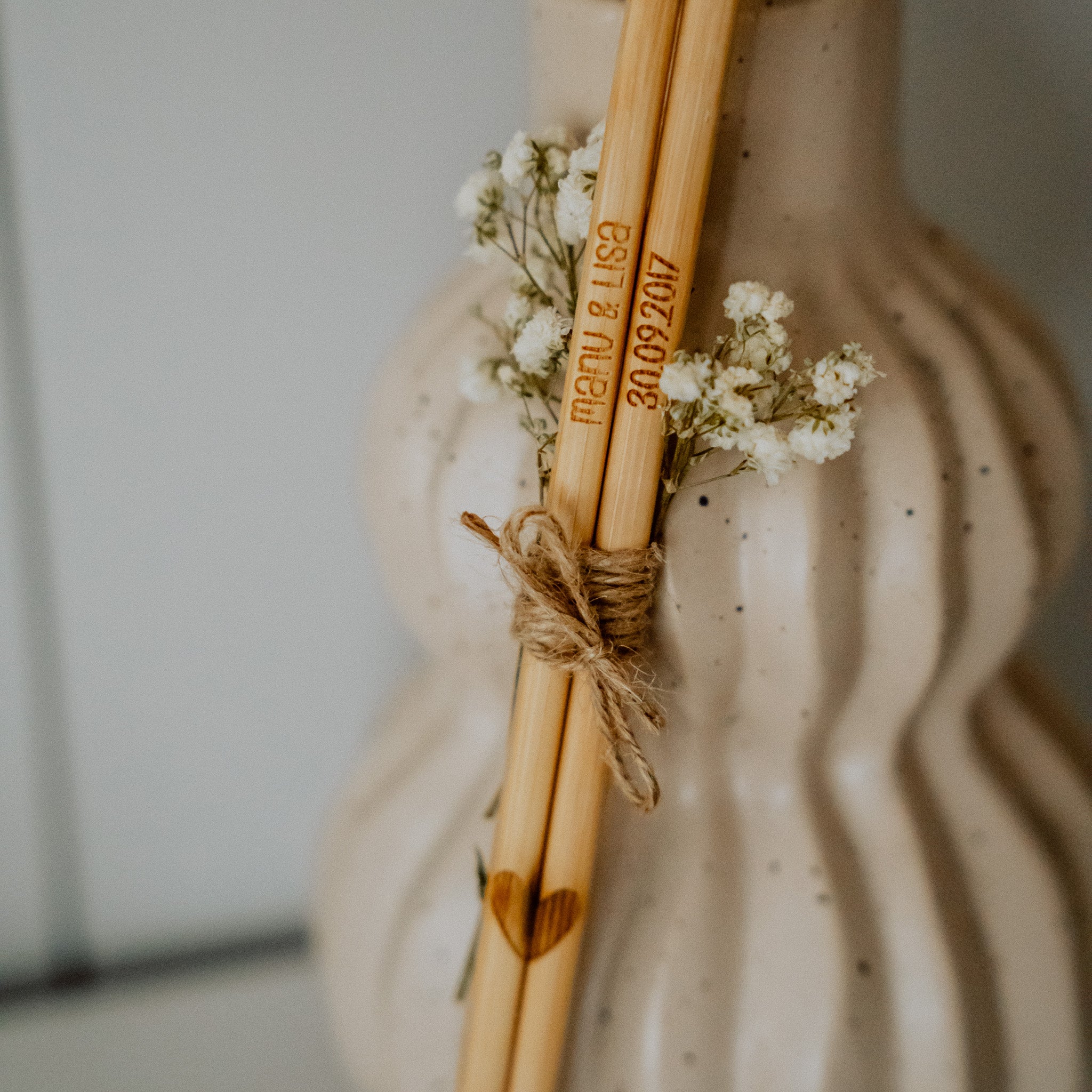 Sushi-Stäbchen aus Bambus - personalisiert