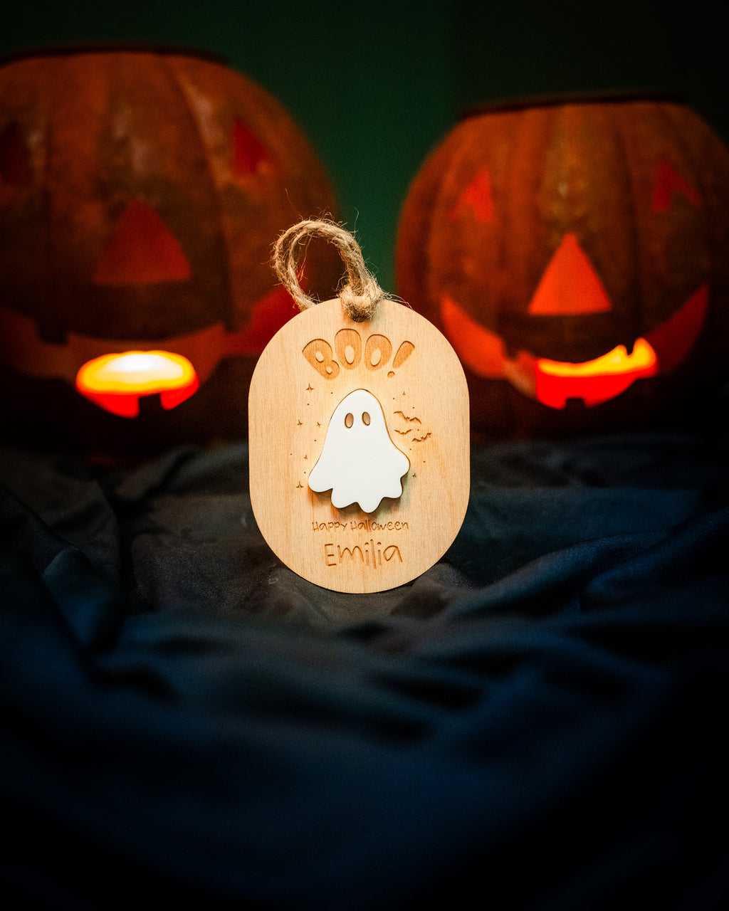 Halloween - Boo Basket Anhänger personalisiert