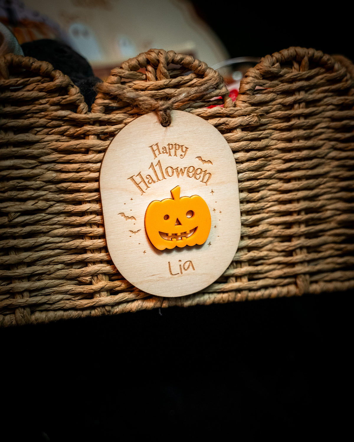 Halloween - Boo Basket Anhänger personalisiert