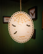 Halloween Erinnerungsstück – personalisiertes Spinnennetz mit Handabdruck