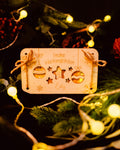 Geldgeschenk-Karte - "Weihnachten" aus Holz mit Wunschname
