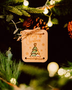 Geldgeschenk-Karte - "Weihnachten" aus Holz