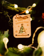 Geldgeschenk-Karte - "Weihnachten" aus Holz