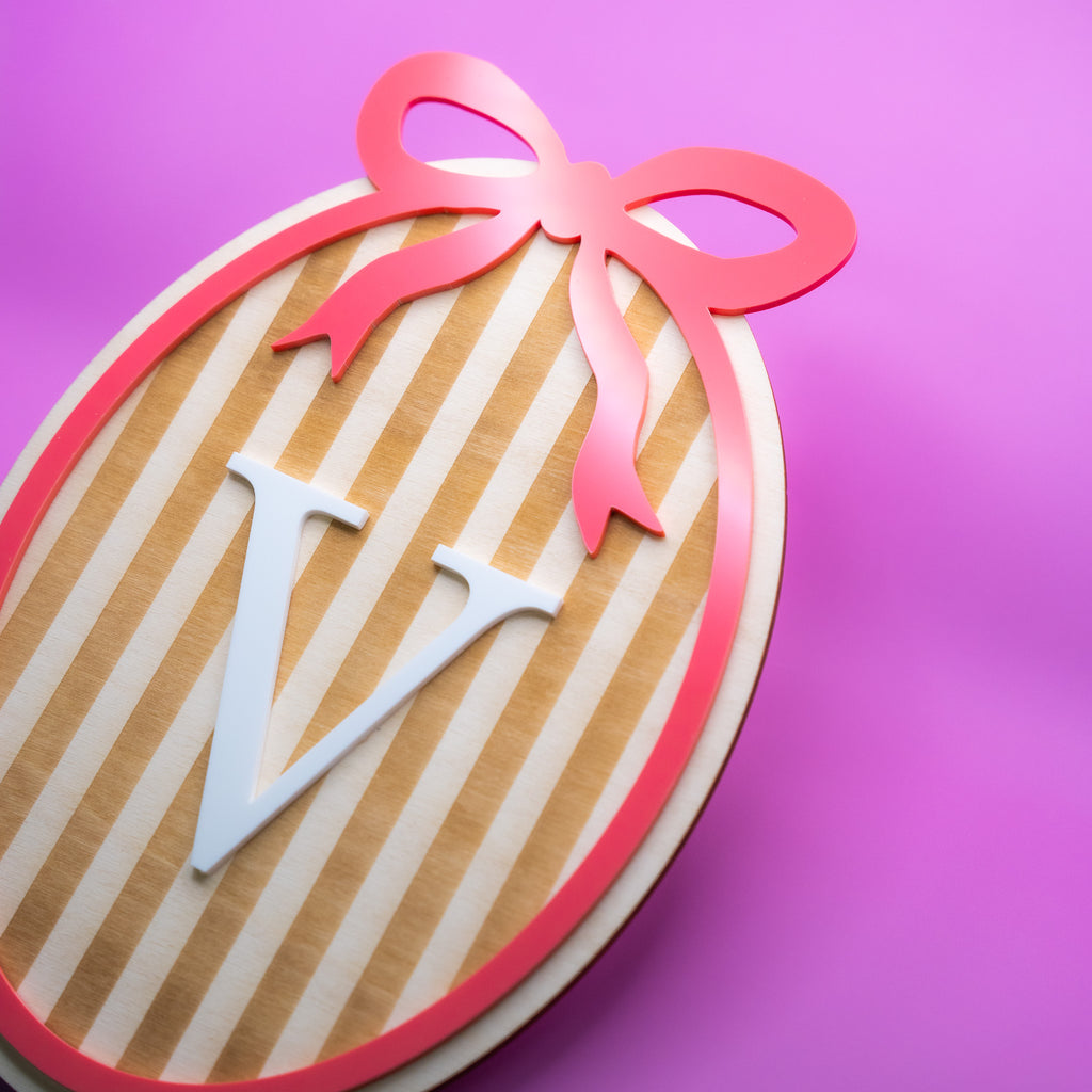 Wanddeko "Initiale" aus Holz & Acryl