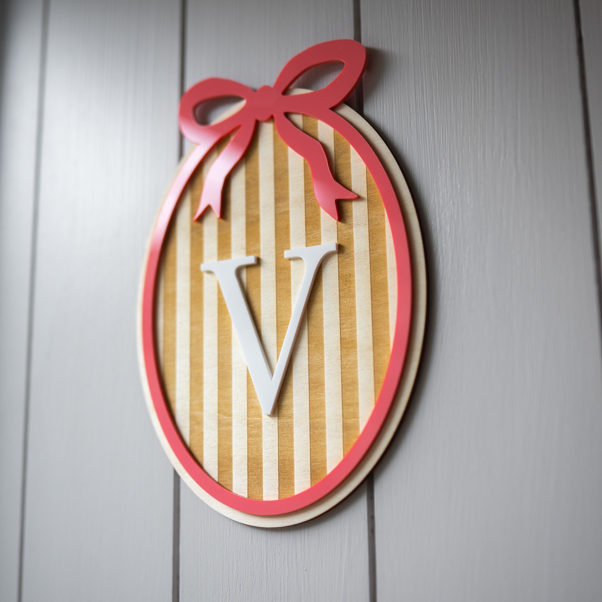 Wanddeko "Initiale" aus Holz & Acryl