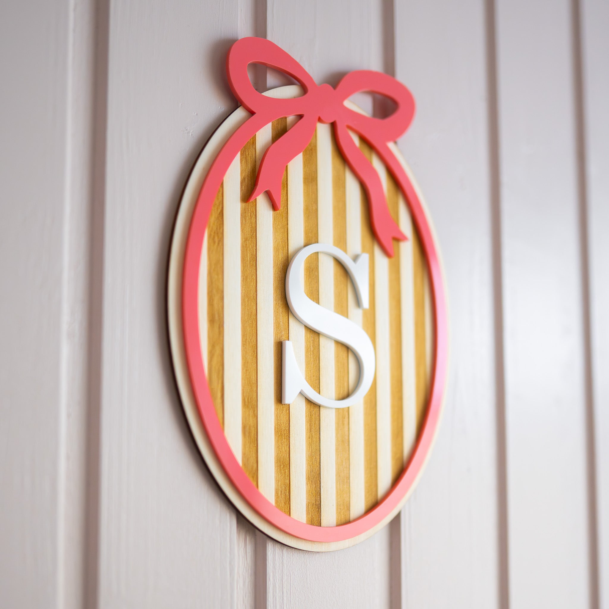 Wanddeko "Initiale" aus Holz & Acryl