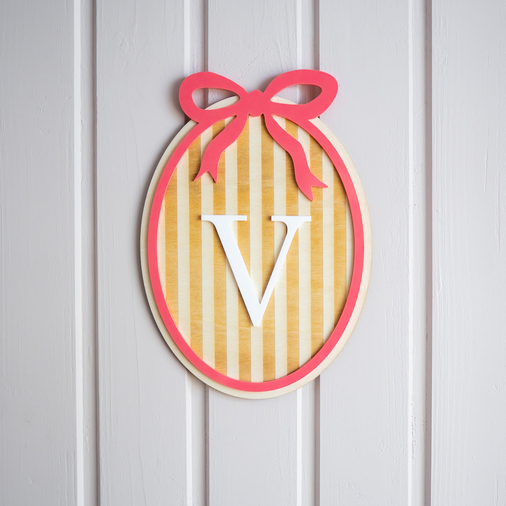 Wanddeko "Initiale" aus Holz & Acryl