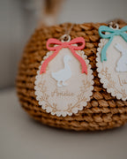 Personalisierter Osteranhänger Ei – Acryl Hase oder Gans mit Wunschname