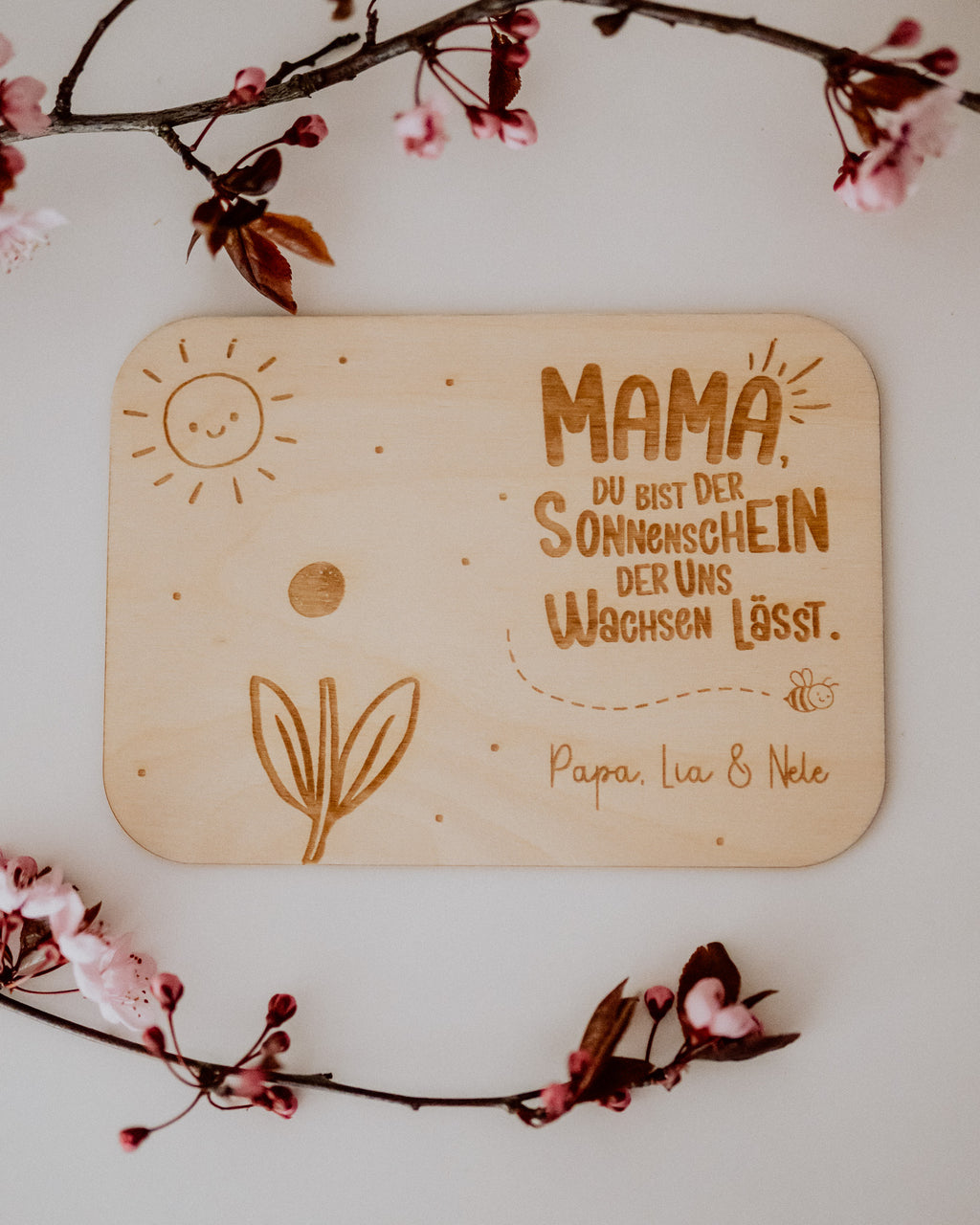Grußkarte "Blume" für Mama, Papa, Oma & Opa