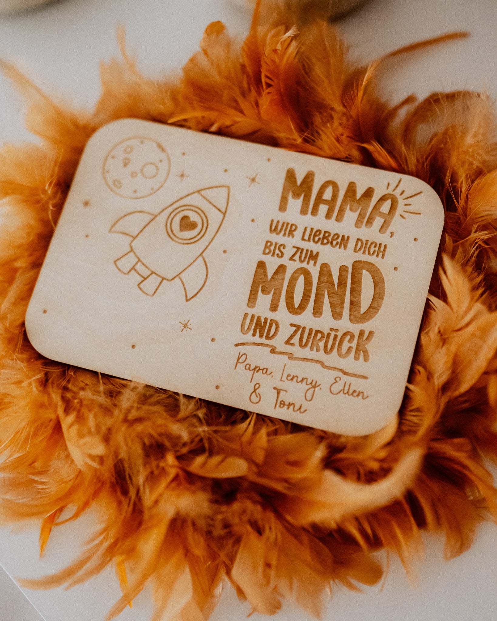 Grußkarte "Rakete" für Mama, Papa, Oma & Opa
