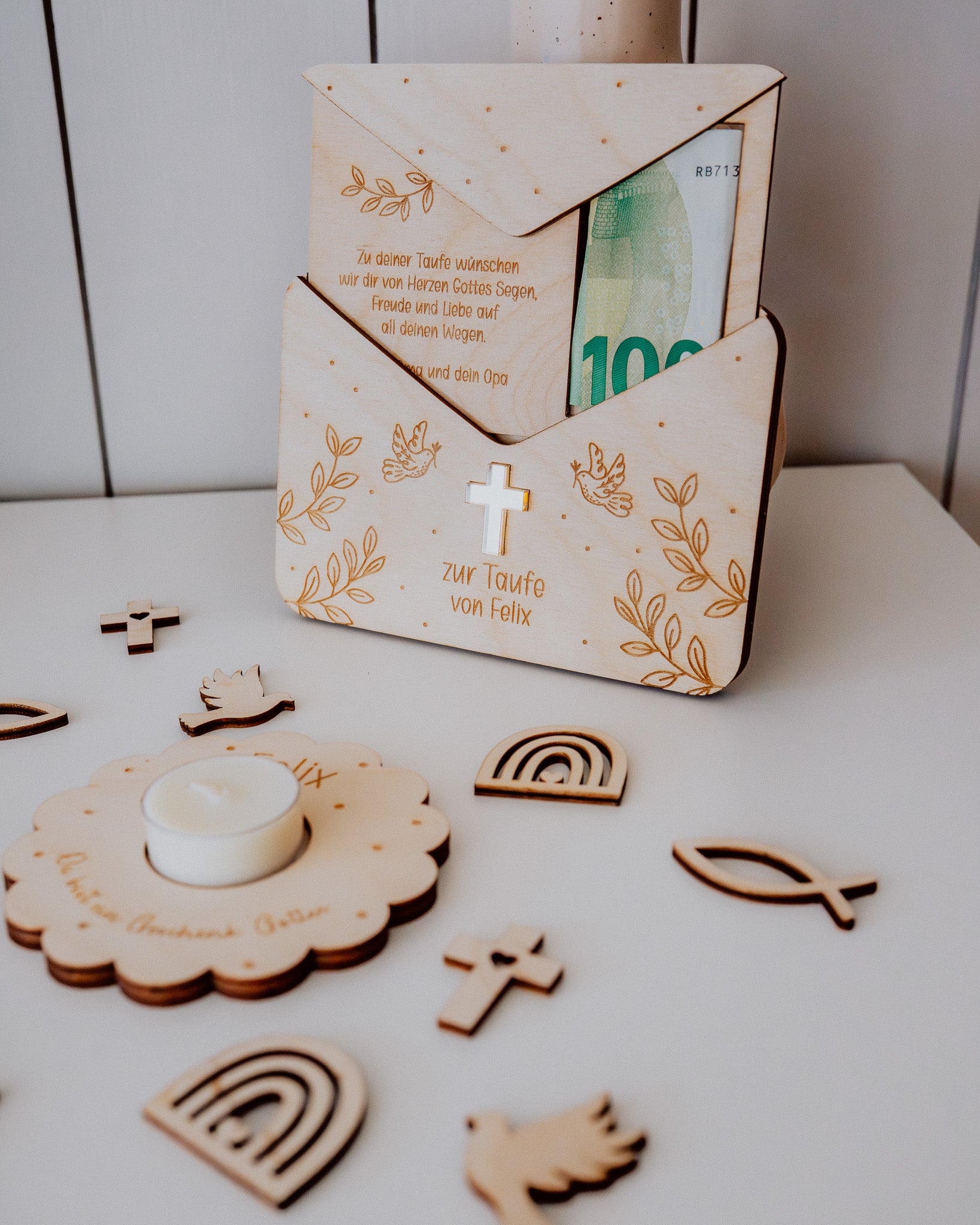 Geldgeschenk-Set - "Taufe, Kommunion, Konfirmation, Firmung"