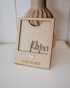 Personalisierter Holz-Bilderrahmen – Geschenk für Mama, Papa, Oma & Opa