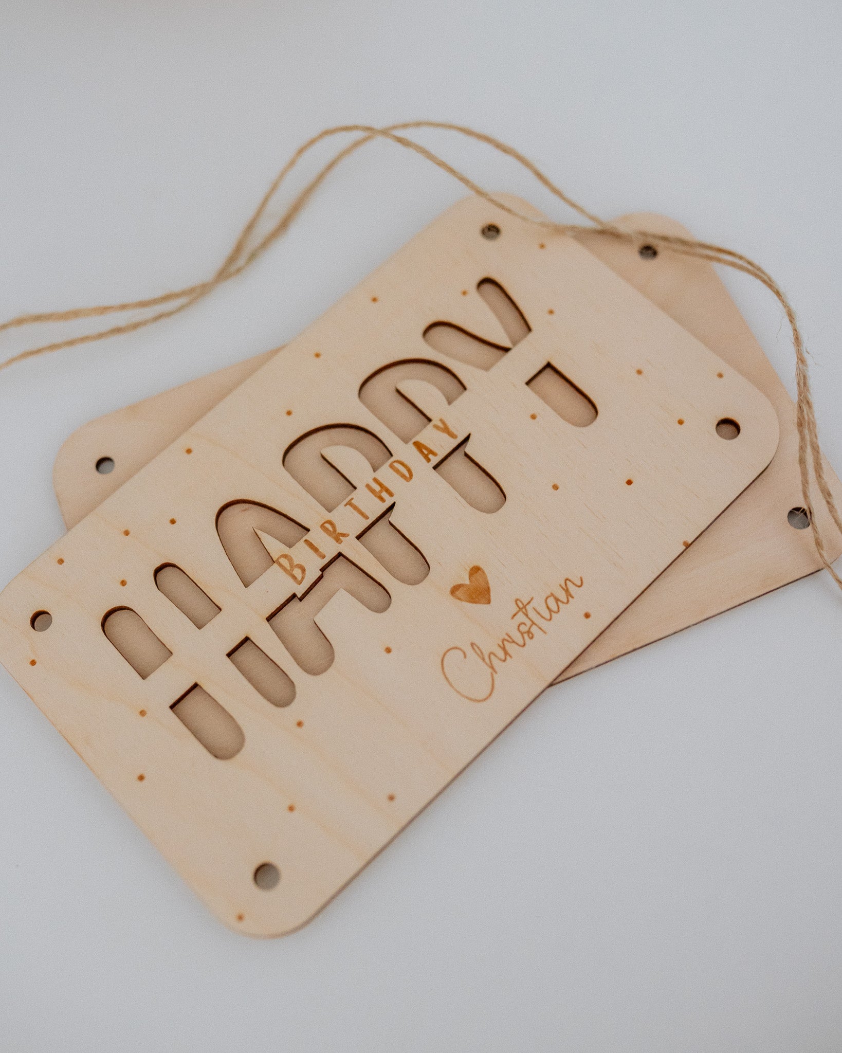 Geldgeschenk-Karte - "Happy Birthday" aus Holz