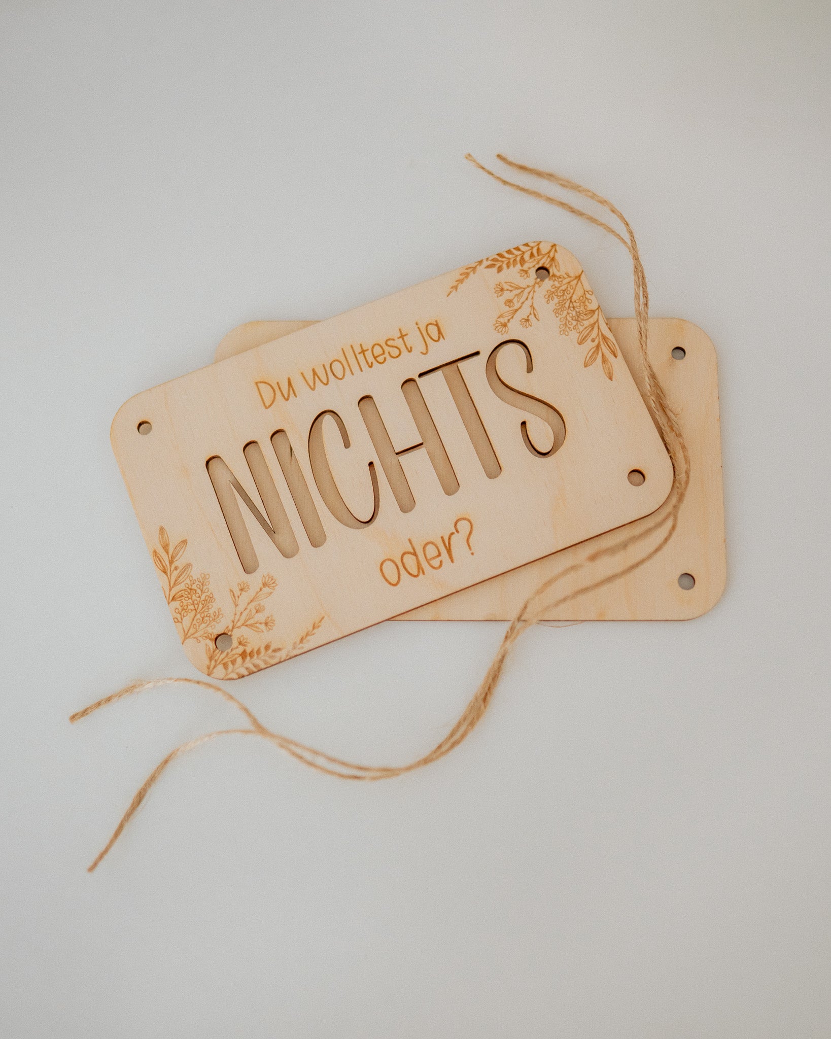 Geldgeschenk-Karte - NICHTS aus Holz