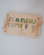 Geldgeschenk-Karte - "Happy Birthday" aus Holz