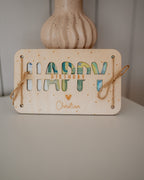 Geldgeschenk-Karte - "Happy Birthday" aus Holz
