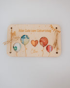 Geldgeschenk-Karte - "Alles Gute" aus Holz