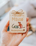 Geldgeschenk-Karte - "Mäuse" aus Holz