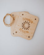 Geldgeschenk-Karte - "Sonnen-Schein" aus Holz