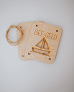 Geldgeschenk-Karte - "See-Geld" aus Holz