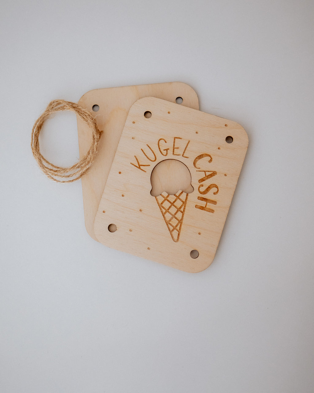 Geldgeschenk-Karte - "Kugel-Cash" aus Holz