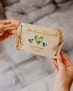 Geldgeschenk-Karte - "Hochzeit" aus Holz