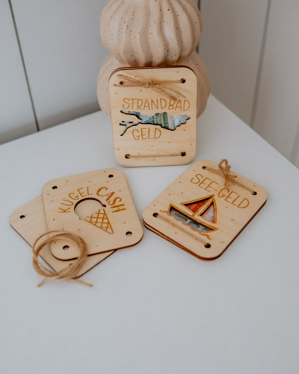 Geldgeschenk-Bodensee - 3er Set  aus Holz