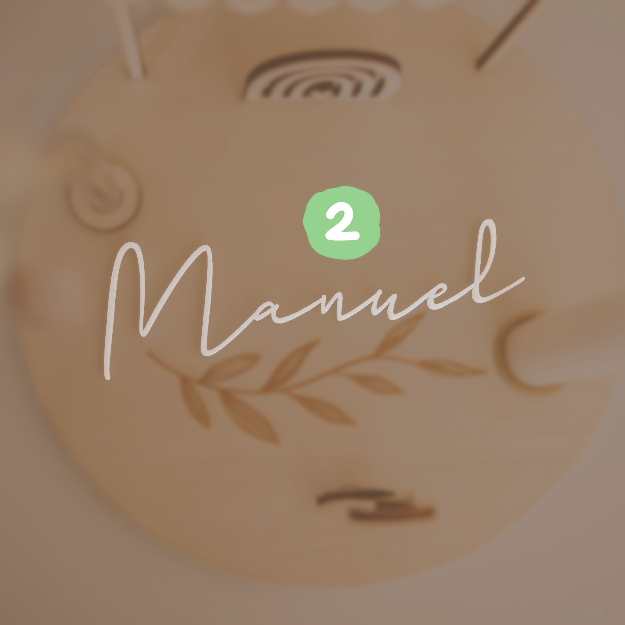 Zusätzlicher Name für den Holzkranz "Geburtstag mit Acryl-Name"