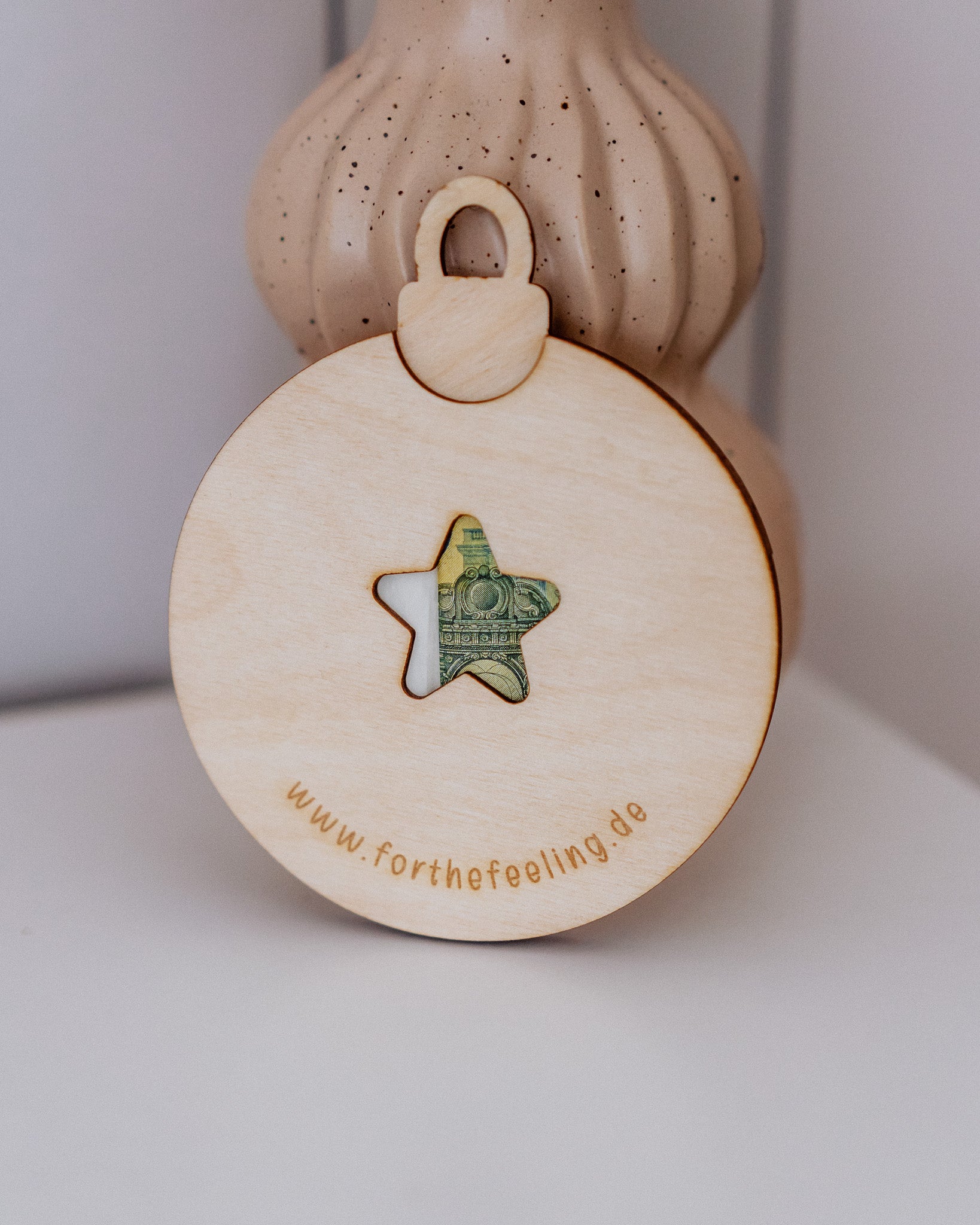 Christbaumkugel - "Merry Christmas" Geldgeschenk