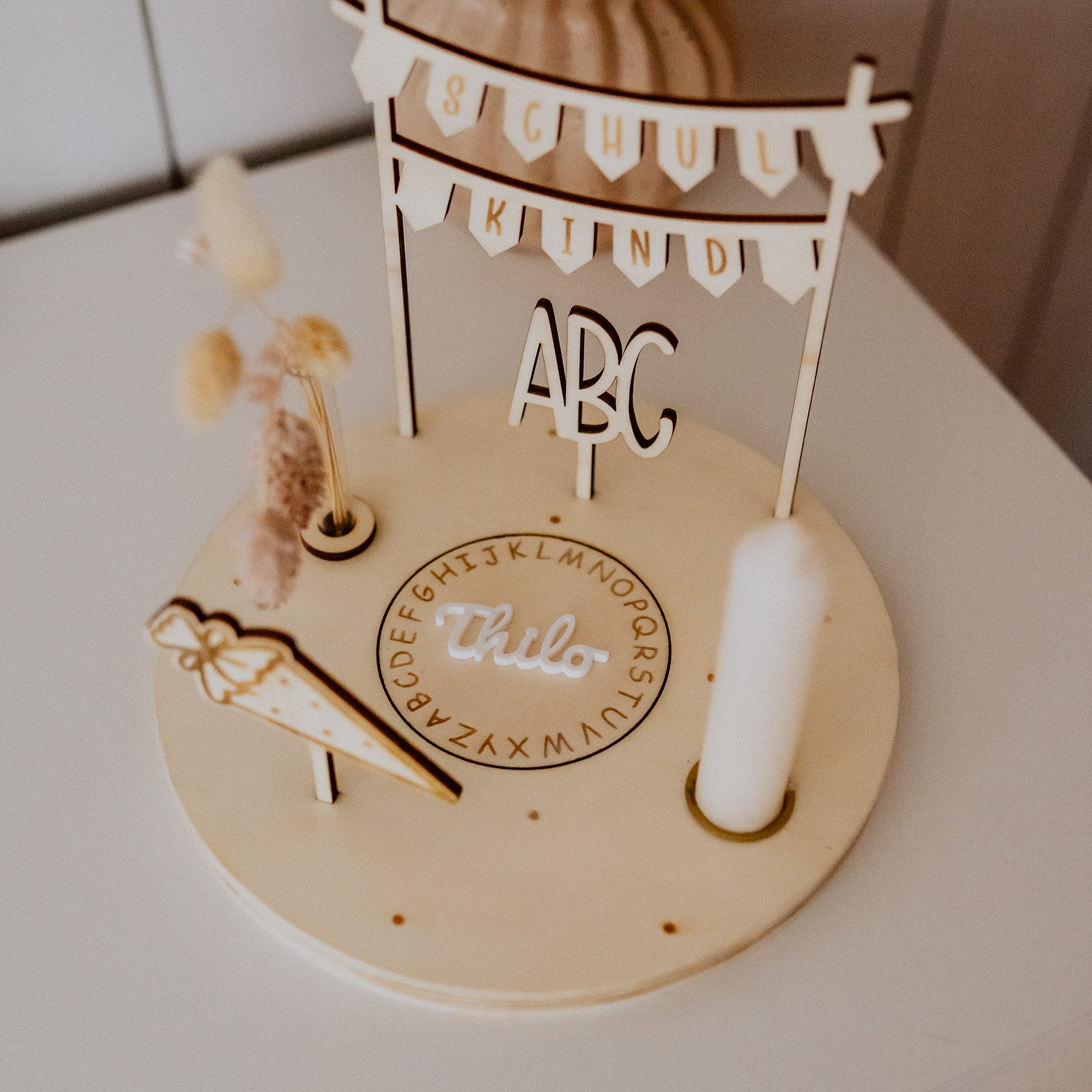 Holzkranz "Einschulung" - erweiterbar für Festtage