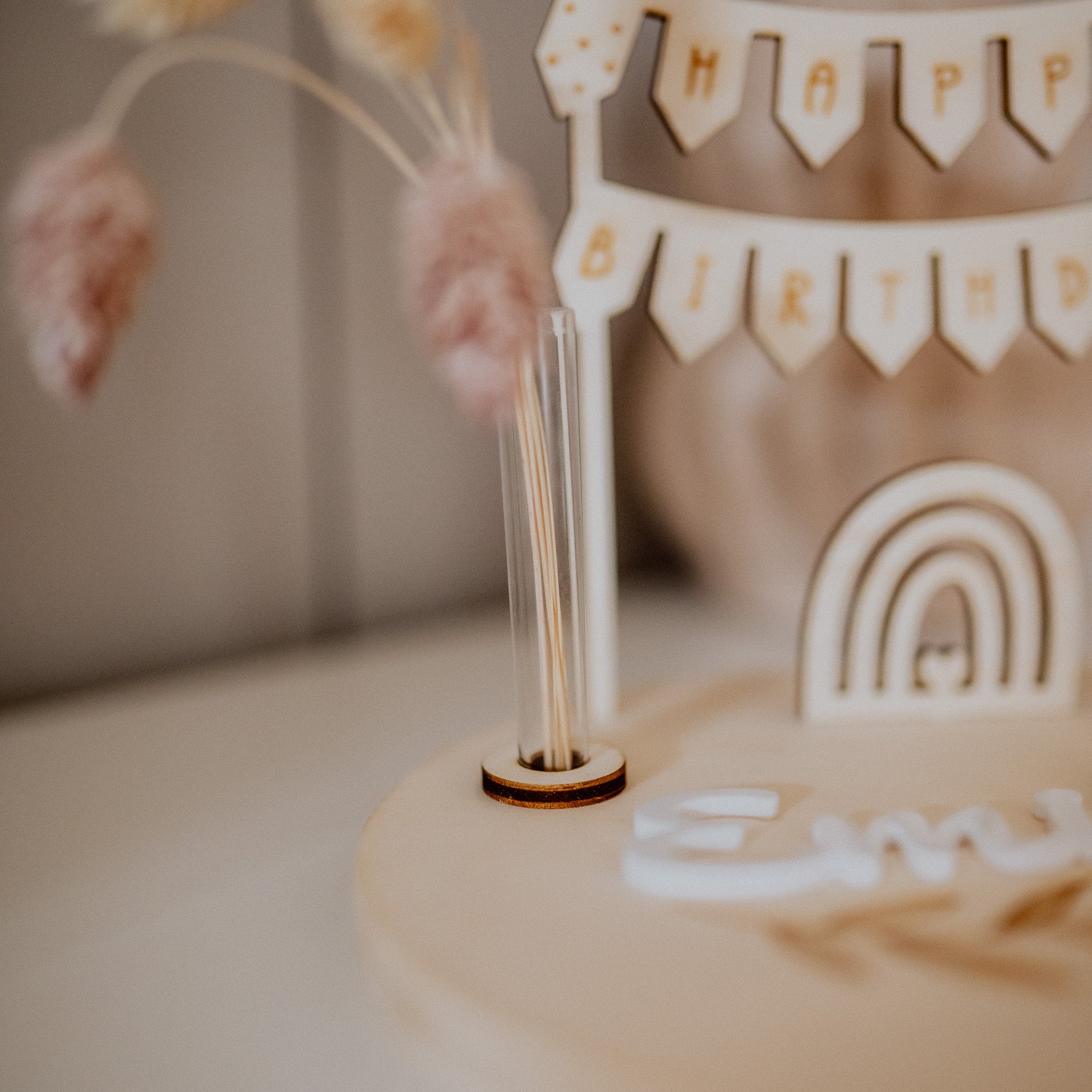 Holzkranz "Geburtstag" mit Acryl-Name
